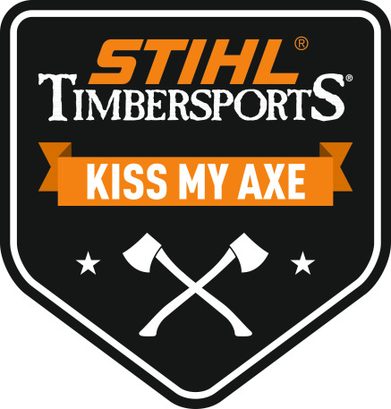 Sticker KISS MY AXE, 7,6 x 8,7 cm